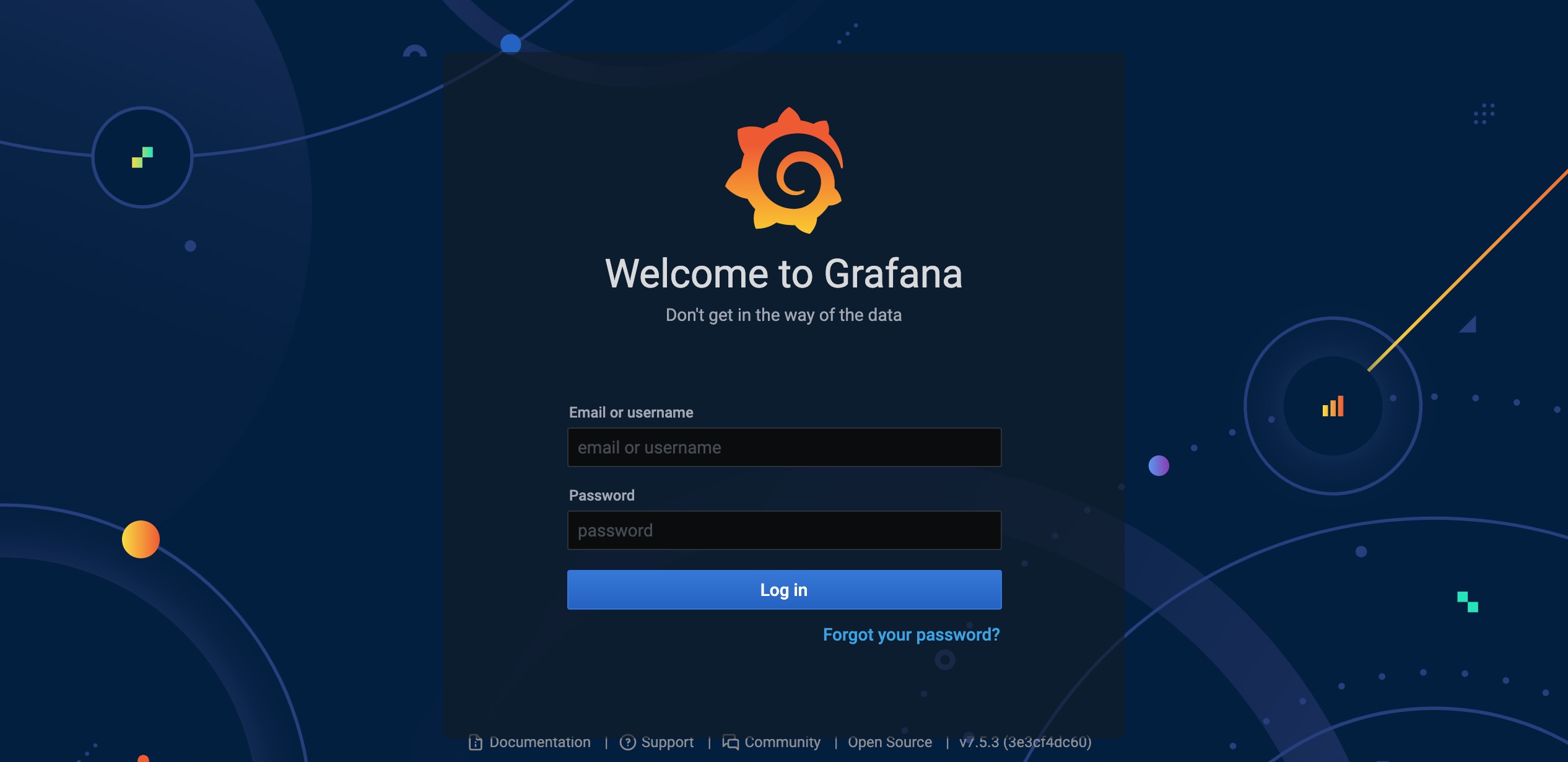 "Grafana登录界面"